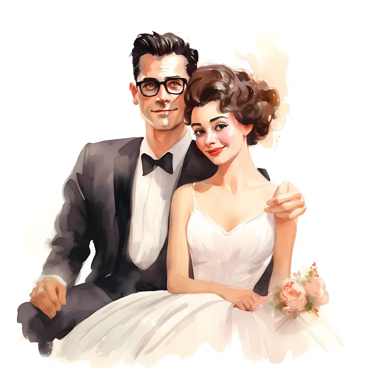 Wedding Couple in Formal Attire