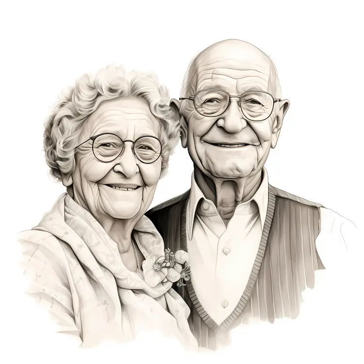 Happy Elderly Couple Portrait