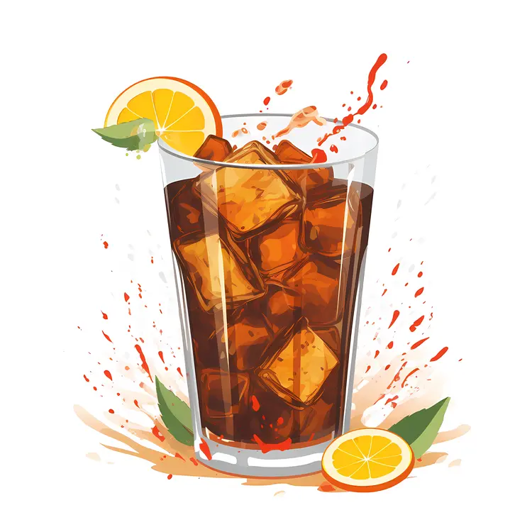 Refreshing Iced Tea with Lemon Slice