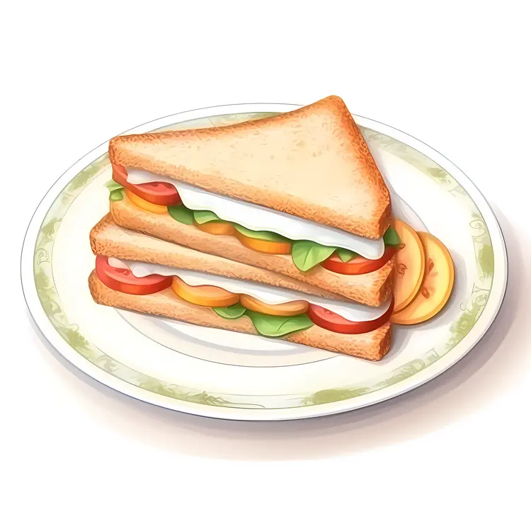 Delicious Sandwich on a Plate