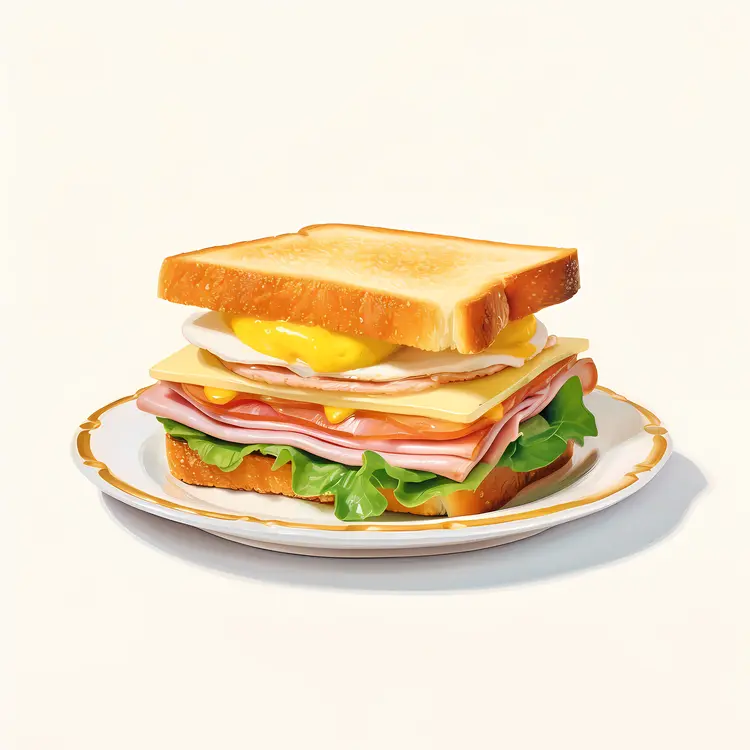 Delicious Sandwich on a Plate