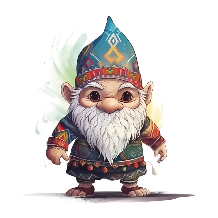 Cute Gnome Illustration for Christmas Decor