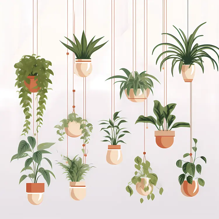 Elegant Hanging Plants for Interior Design