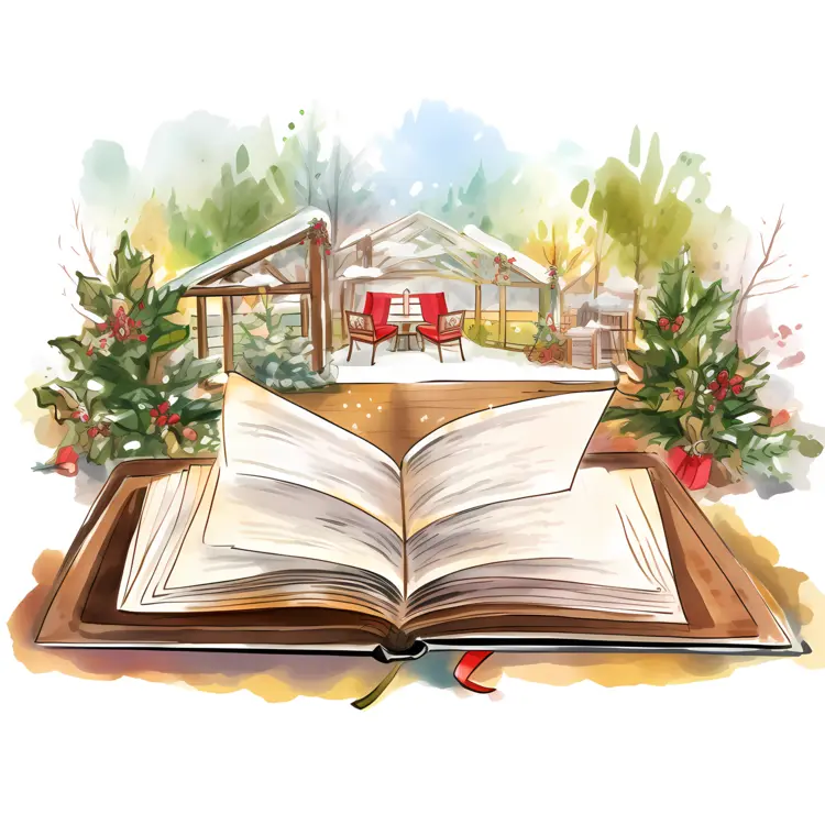Festive House in a Book