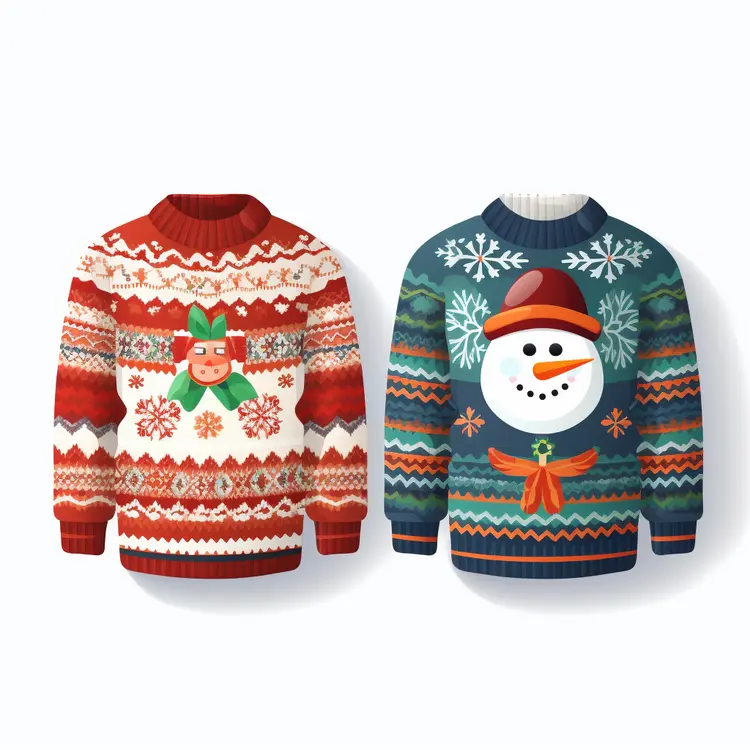 Festive Christmas Sweaters with Holiday Designs