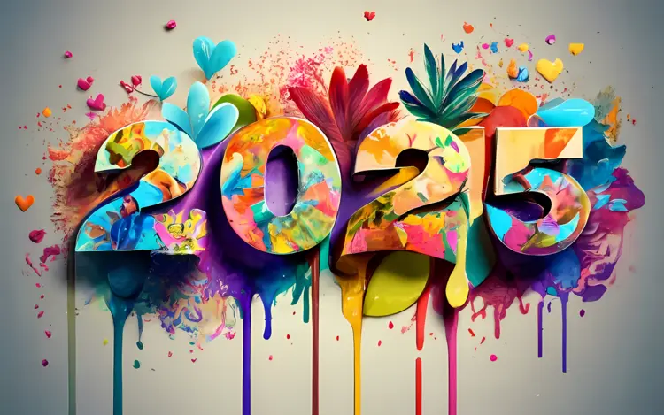 Creative 2025 New Year Illustration