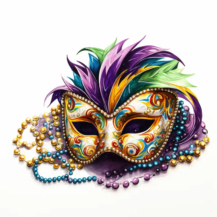 Colorful Mask with Beads