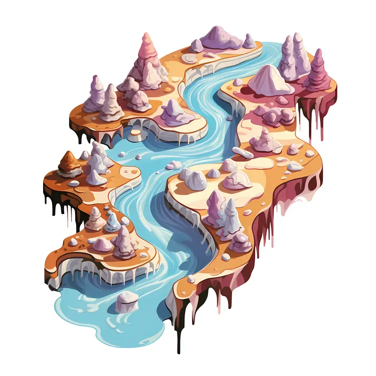 Ice Cream Island with River