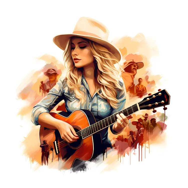 Female Guitarist Performing