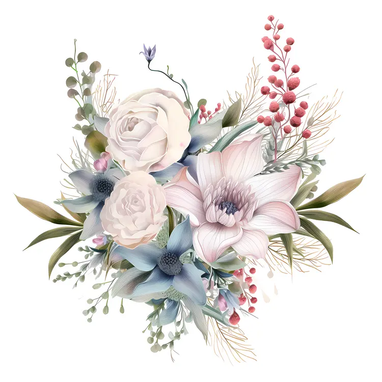 Elegant White and Pink Floral Arrangement