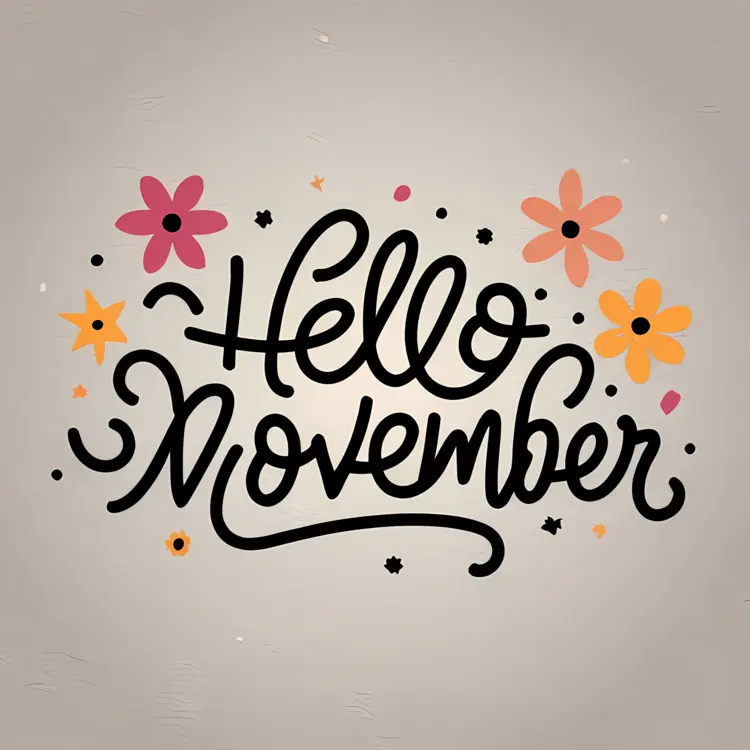 Hello November with Simple Floral Design