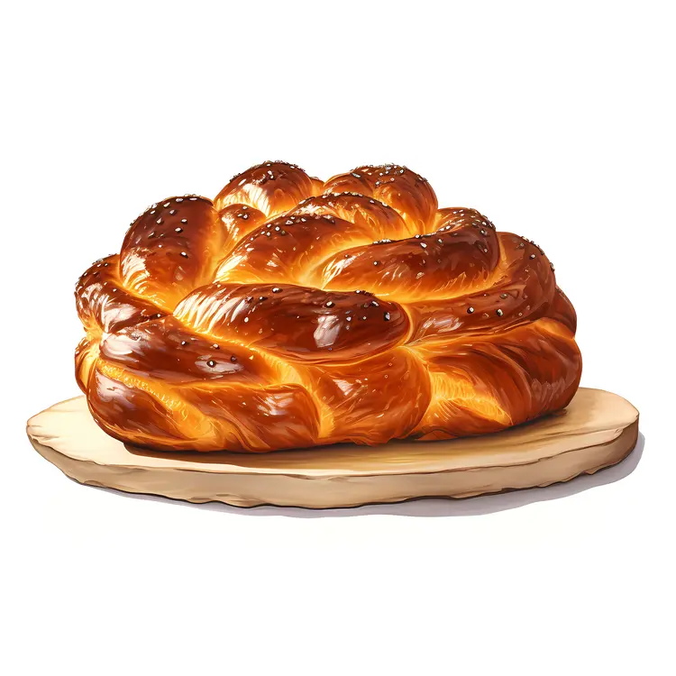 Golden Braided Bread Loaf