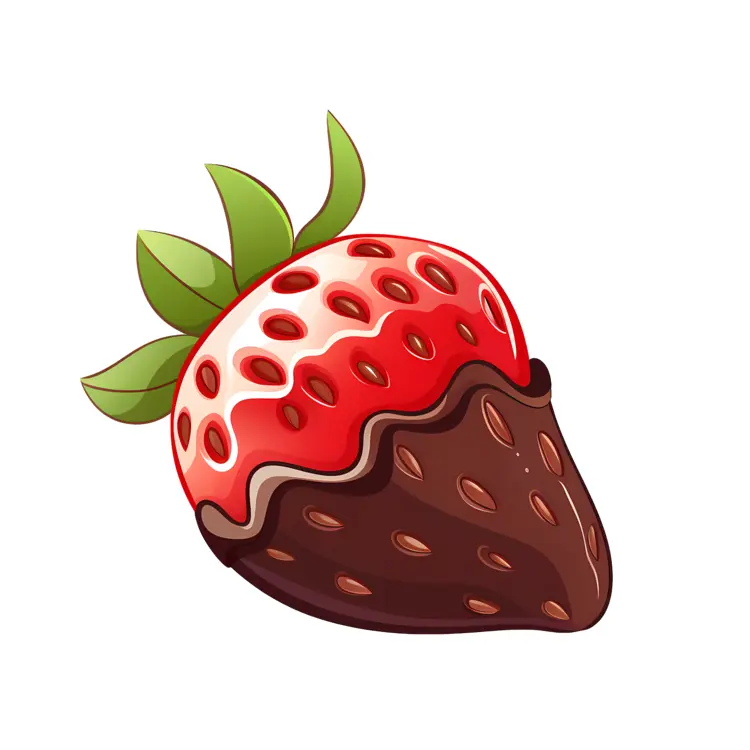 Chocolate Dipped Strawberry Illustration