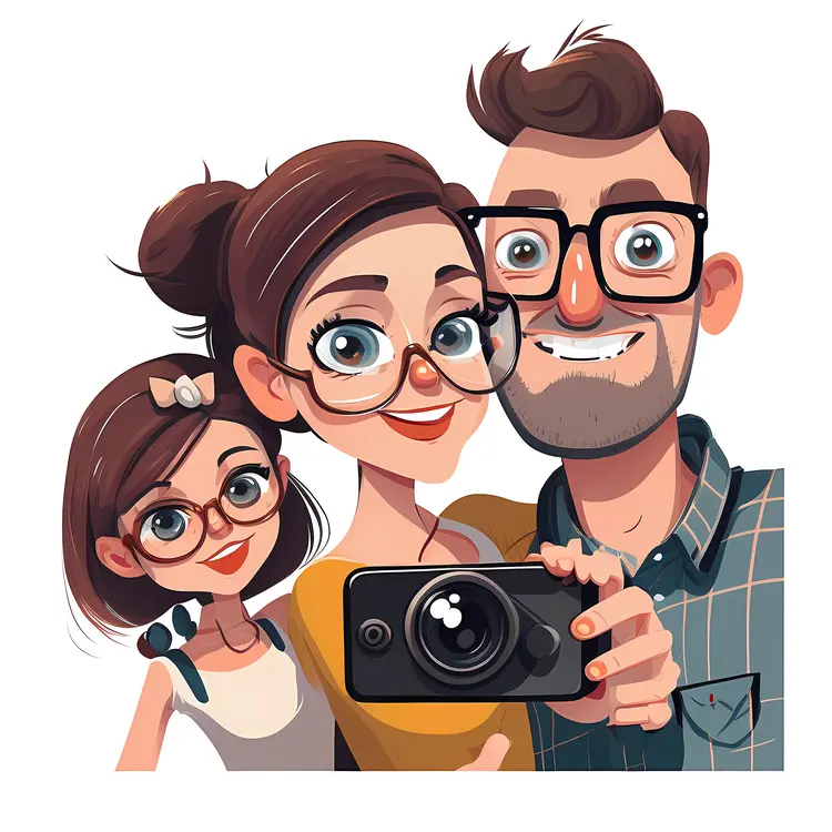 Family Taking a Selfie