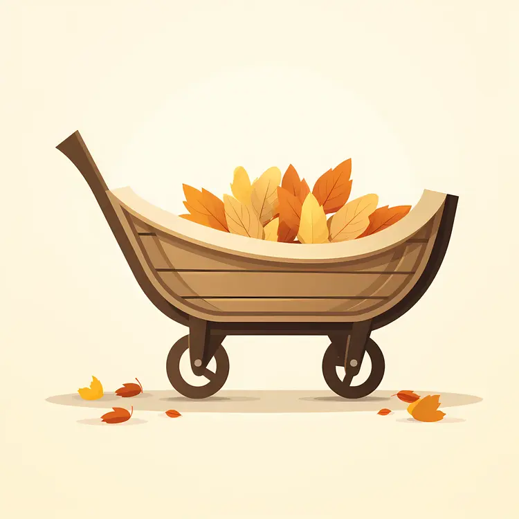 Autumn Leaves in Wheelbarrow