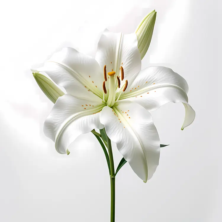 Elegant White Lily in Bloom