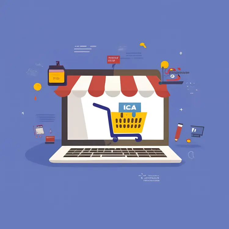 E-commerce Shopping Cart with Icons