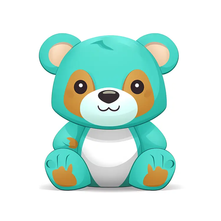 Blue Cartoon Bear