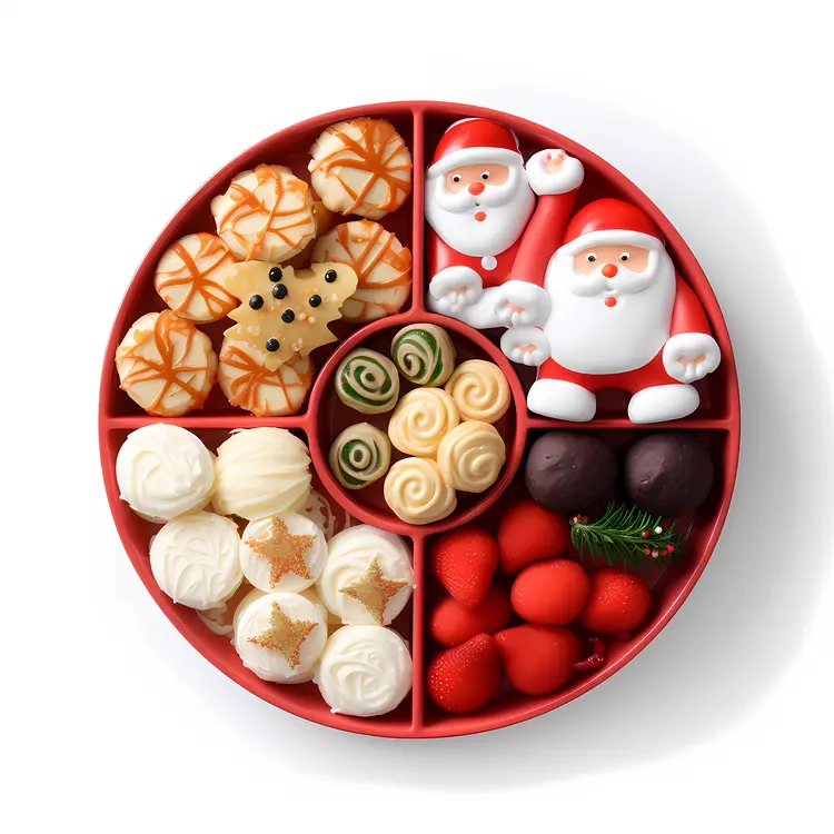 Santa Claus and Treats Plate