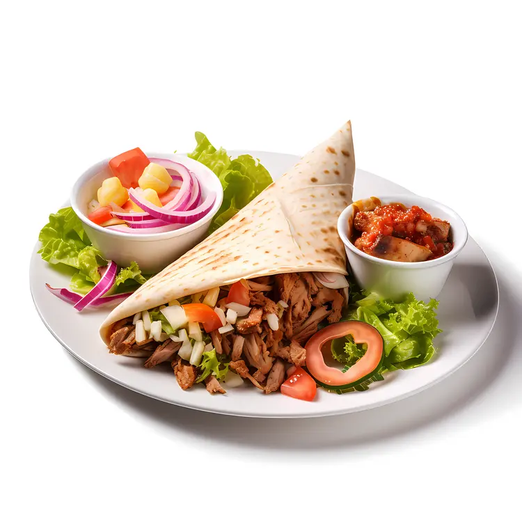 Delicious Wrap with Fresh Sides