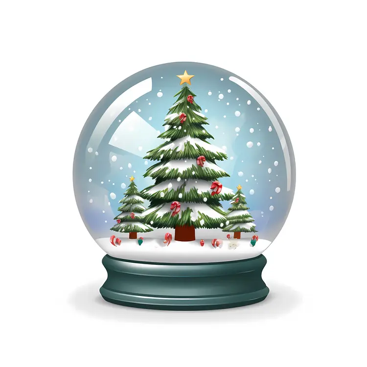 Christmas Tree in a Snow Globe