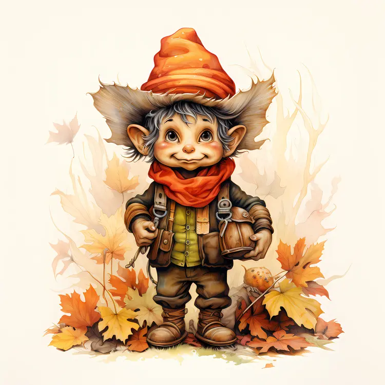 Cute Elf with Lantern