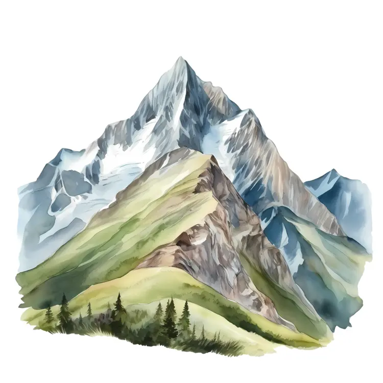 Beautiful Mountain Landscape with Forest
