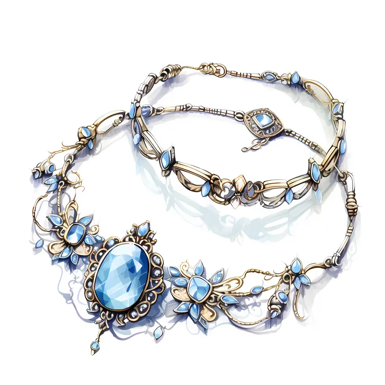 Elegant Blue Jewelry Set