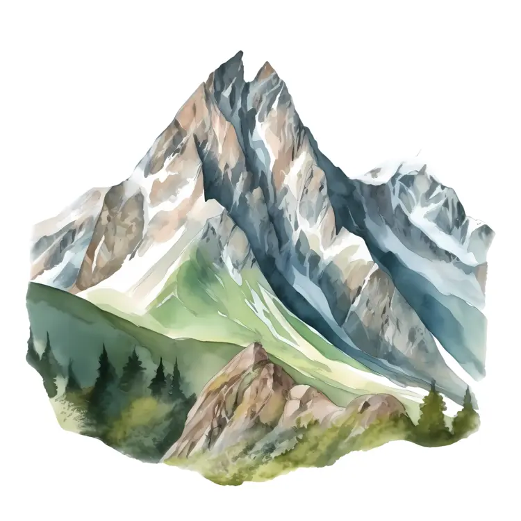 Mountain Landscape with Forest