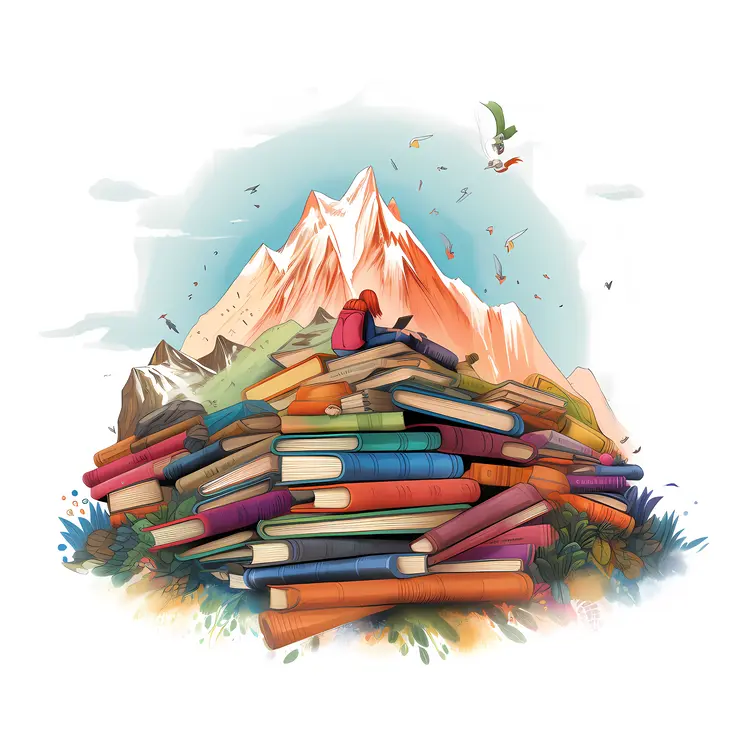 Mountain of Books and Imagination