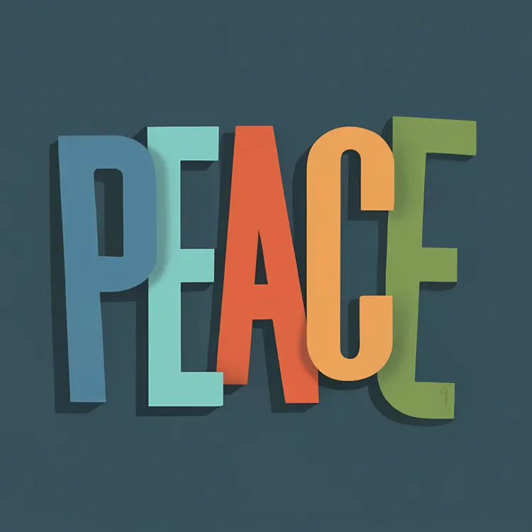 3D Peace Typography