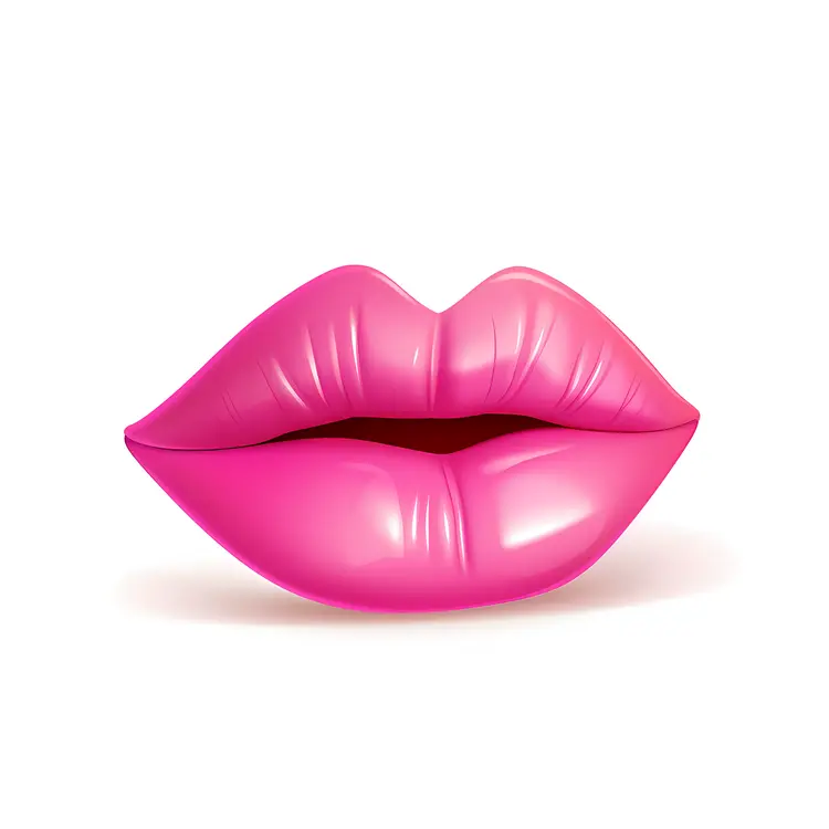 Glossy Pink Lips Illustration