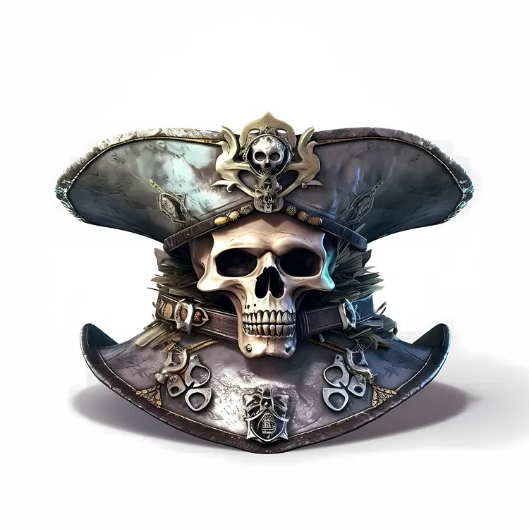 Pirate Skull with Hat