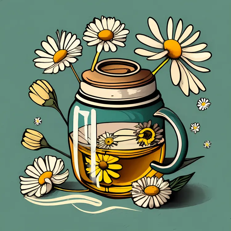 Chamomile Tea with Flowers