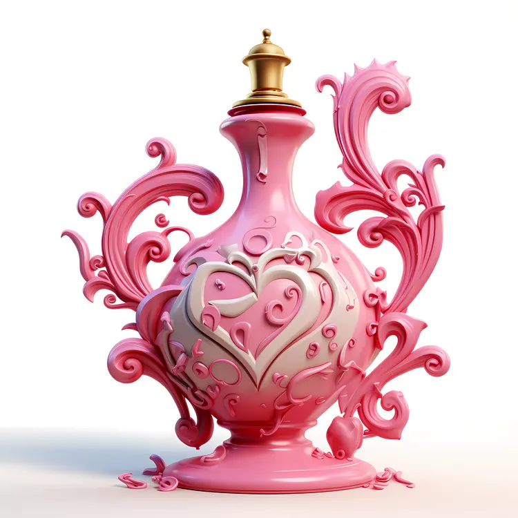 Ornate Pink Heart Potion