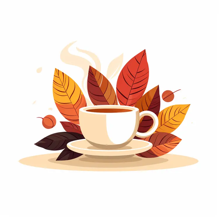 Cup with Autumn Leaves