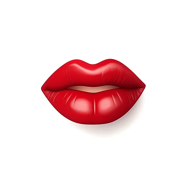 Glossy Red Lips Illustration