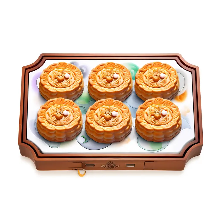 Traditional Chinese Mooncakes for Mid-Autumn Festival