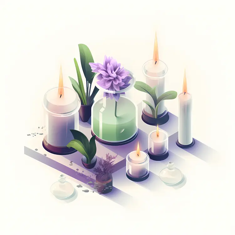 Candles and Flowers for Aromatherapy