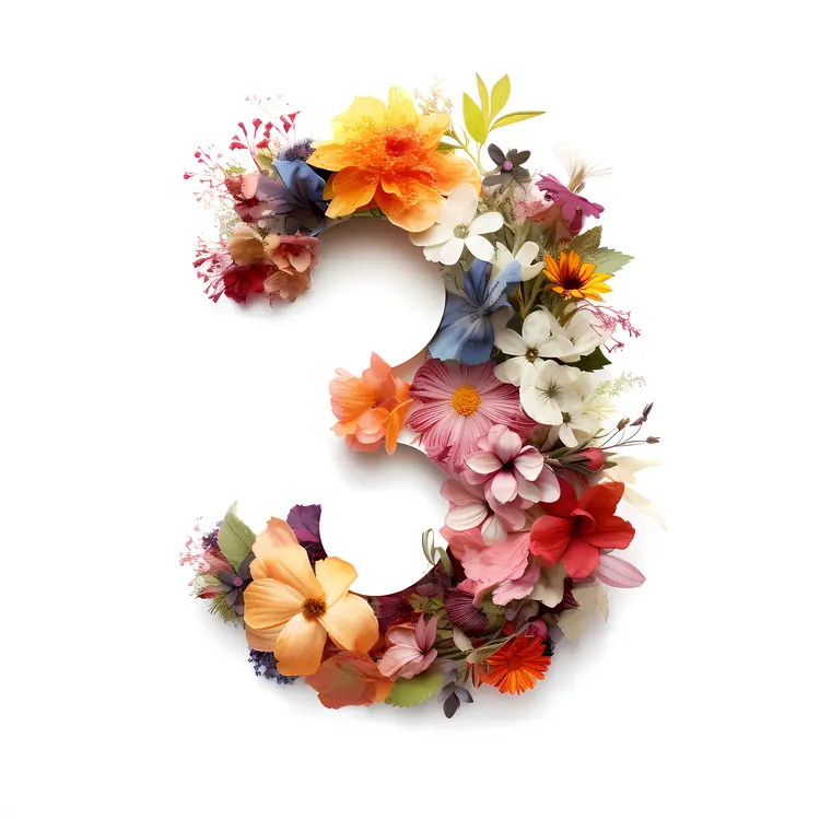 Colorful Floral Number 3