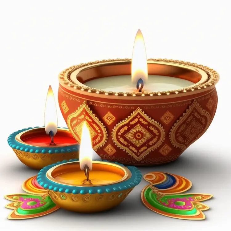 Traditional Diya Lamps for Diwali Celebration