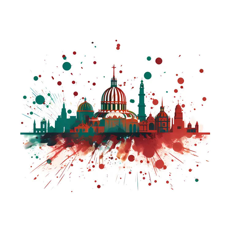 Artistic City Skyline Silhouette