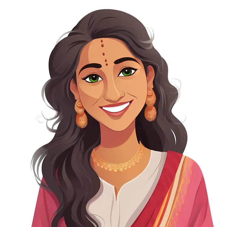 Smiling Woman in Traditional Dress