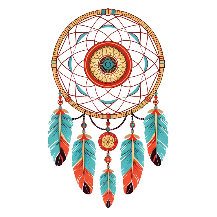 Traditional Dreamcatcher Illustration