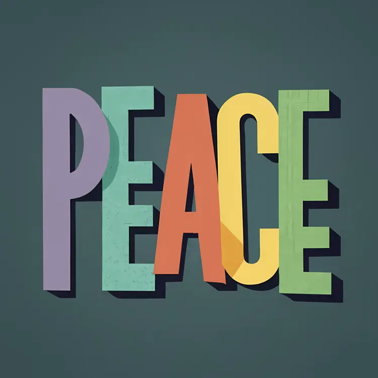 Stylized Peace Typography