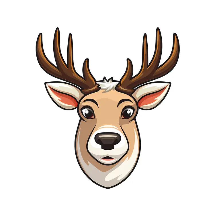 Cute Reindeer with Antlers