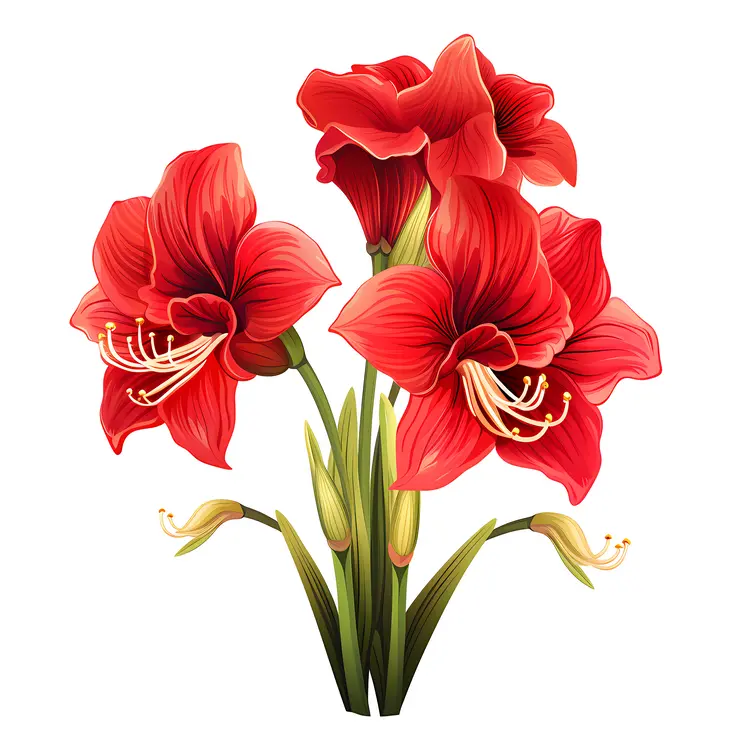 Red Flowers in a Simple Floral Arrangement