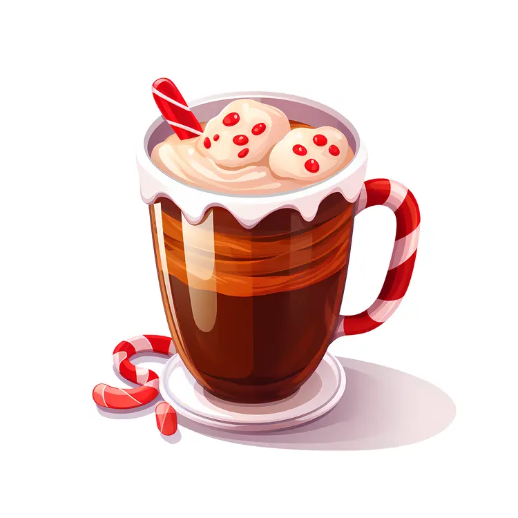 Hot Chocolate with Candy Cane
