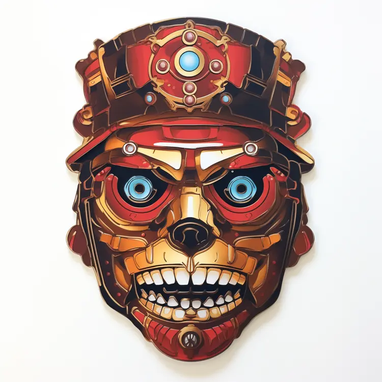 Futuristic Robotic Mask for Halloween