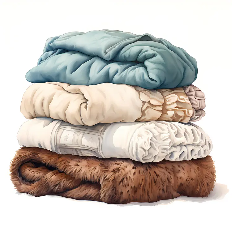 Comfortable Stack of Folded Blankets